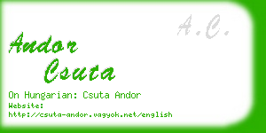 andor csuta business card